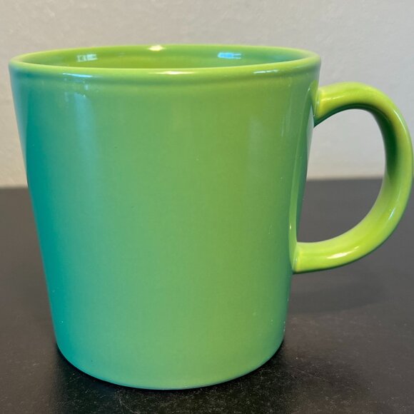 PUERTO VALLARTA Mexico Souvenir Lime Green Incised Stoneware Mug ~ Mexicana - Picture 3 of 6